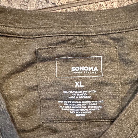 Sonoma Olive Green Short Sleeve Crewneck Tee - Picture 2 of 6
